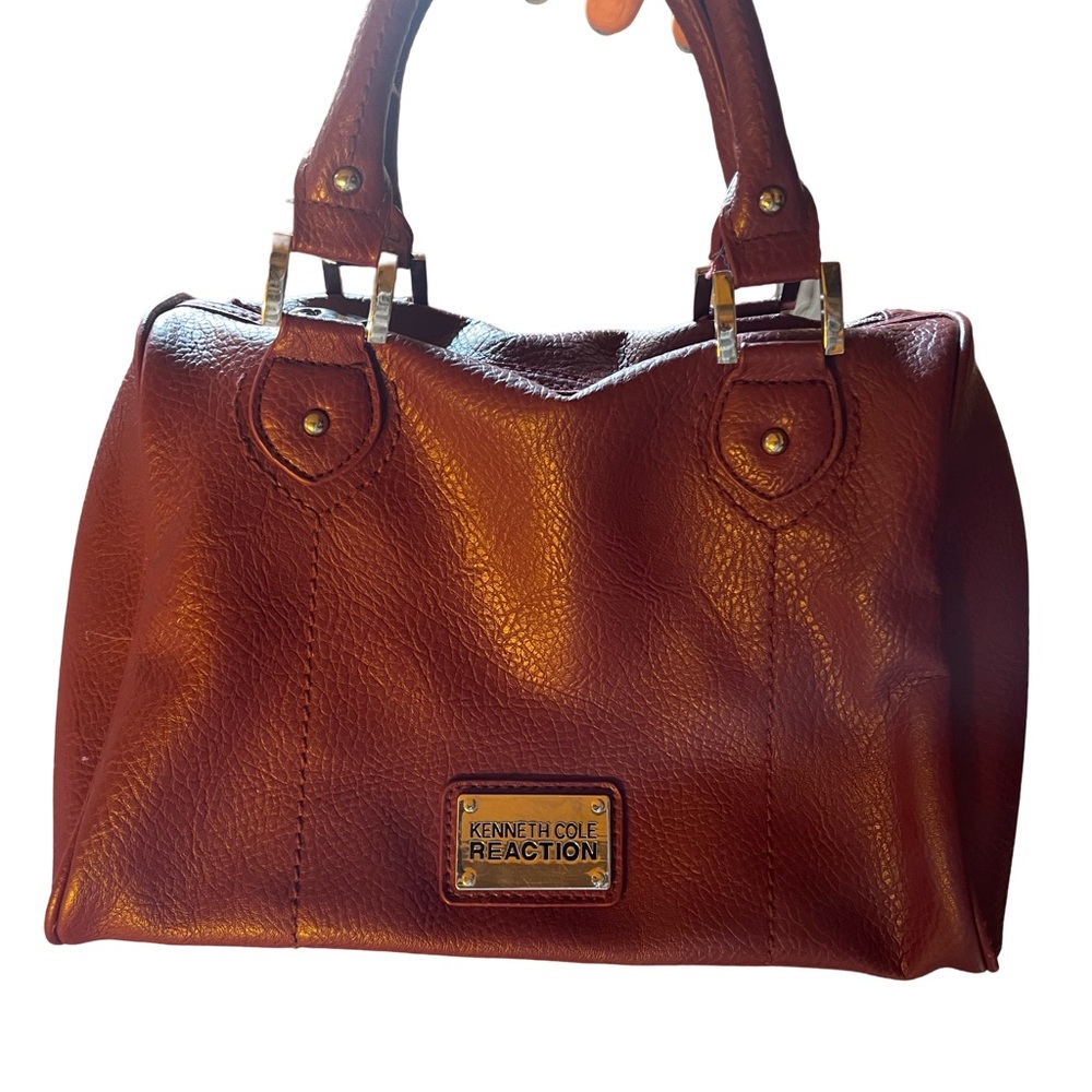 Kenneth Cole Reaction Red Mini Bag with Structured Shape and Textured Leather